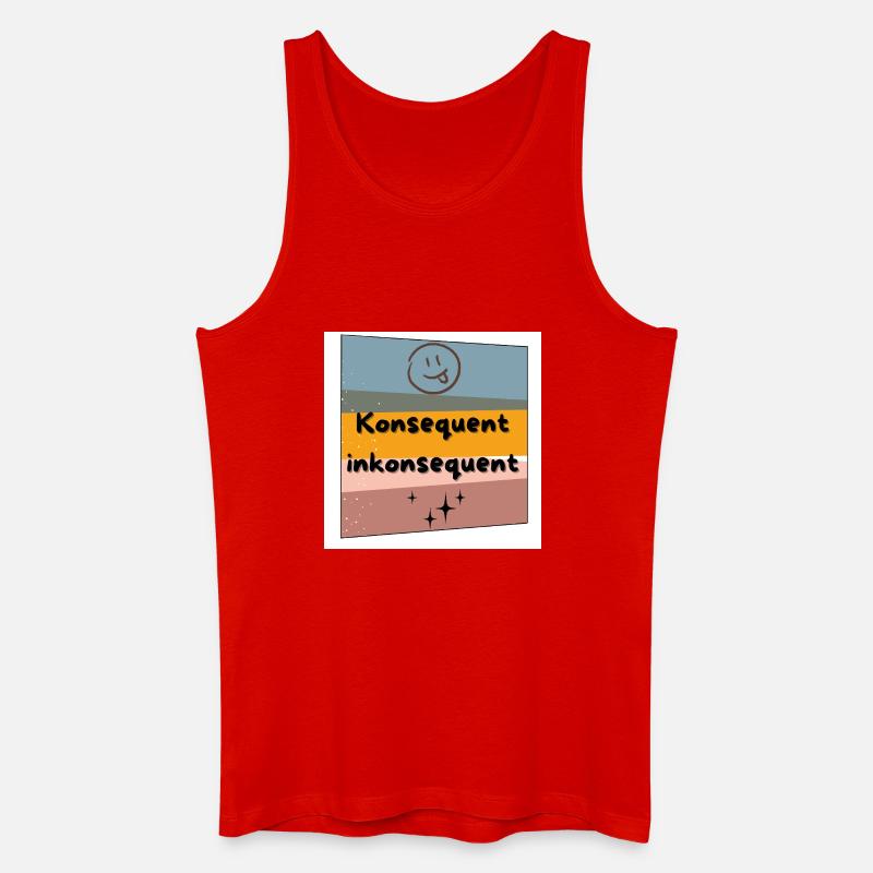 Konsequent inkonsequent Farbkontrast - Männer Bio Tank Top - Rot