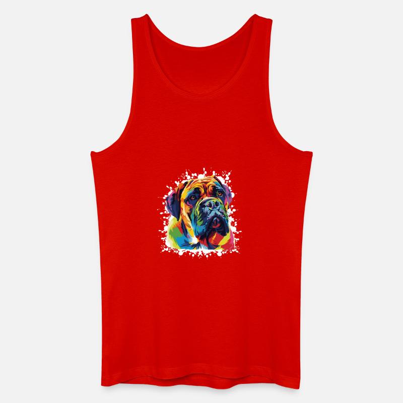 Boxer Hund Tier - Männer Bio Tank Top - Rot