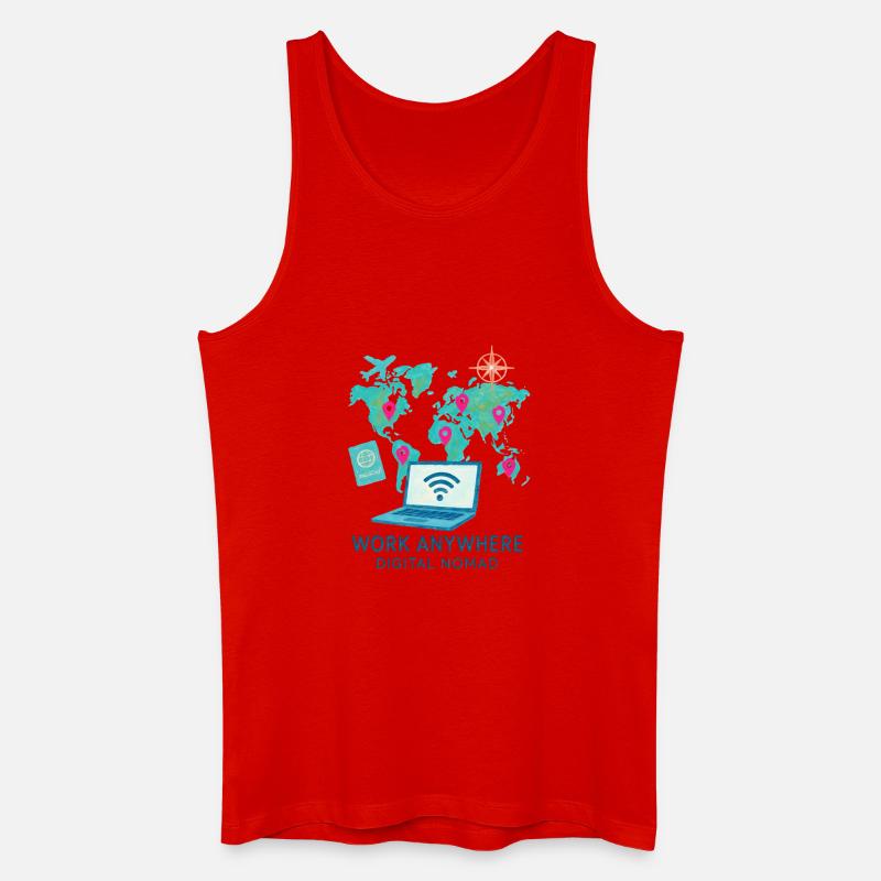 Telearbeit – Telearbeit – Voll-Fernarbeit - Männer Bio Tank Top - Rot