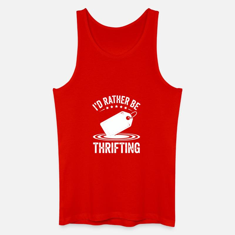 Secondhand-Enthusiasten-Motto Tee - Männer Bio Tank Top - Rot