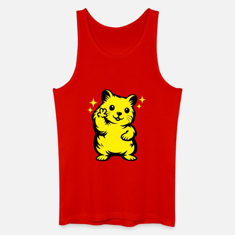 Hamster Cartoon - Männer Bio Tank Top - Rot