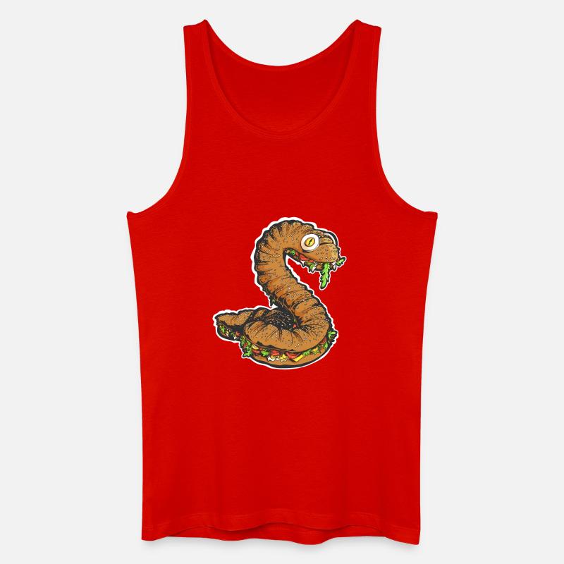 Die naschende Schlange - Männer Bio Tank Top - Rot