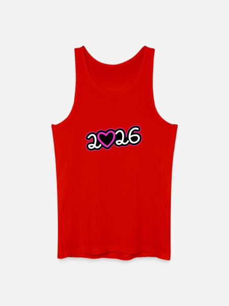 Cœur 2026 - Débardeur bio Homme - rouge