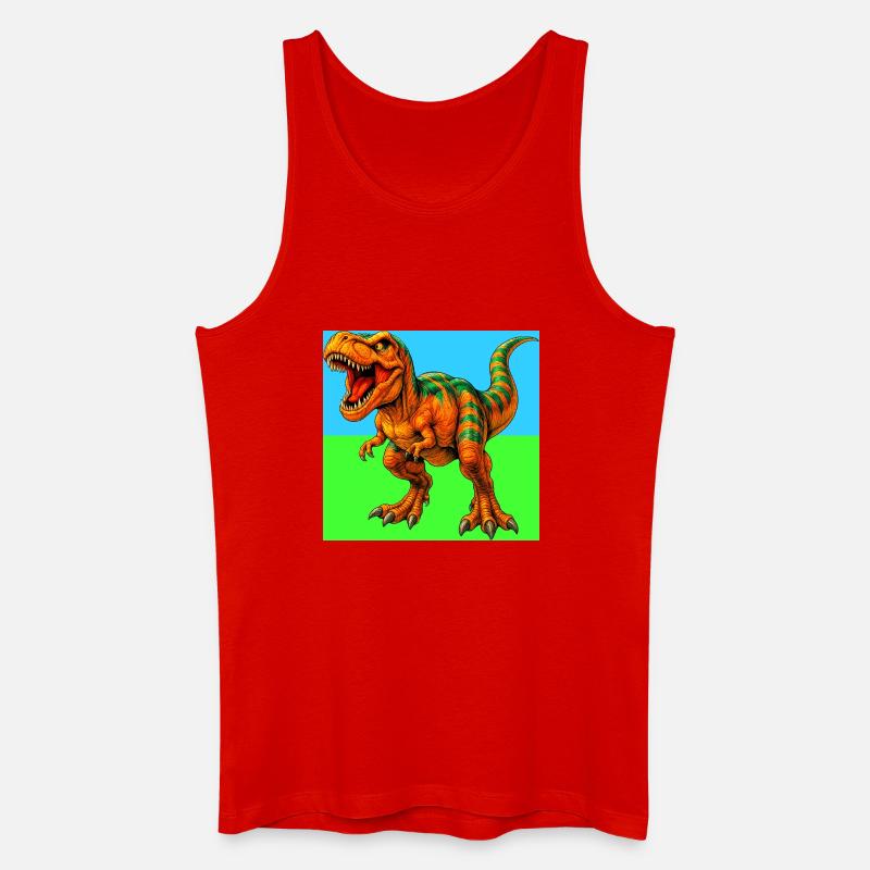 Dinosaurier - Männer Bio Tank Top - Rot
