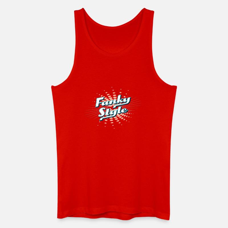 Funky Style Neon Explosion - Männer Bio Tank Top - Rot