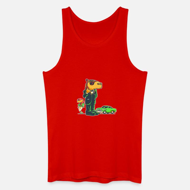 Kapybara-Geheimagent - Männer Bio Tank Top - Rot