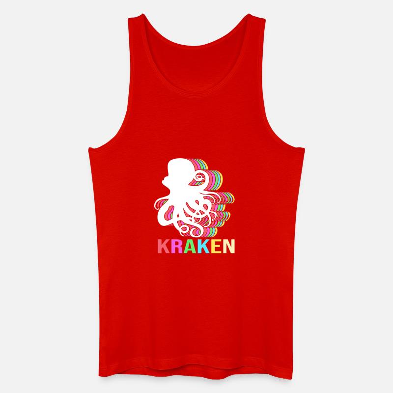 Octopus Octopus Octopus Octopus Octopus - Men’s Organic Tank Top - red