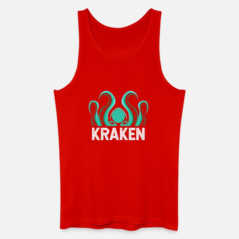 Octopus Octopus Octopus Octopus Octopus - Men’s Organic Tank Top - red