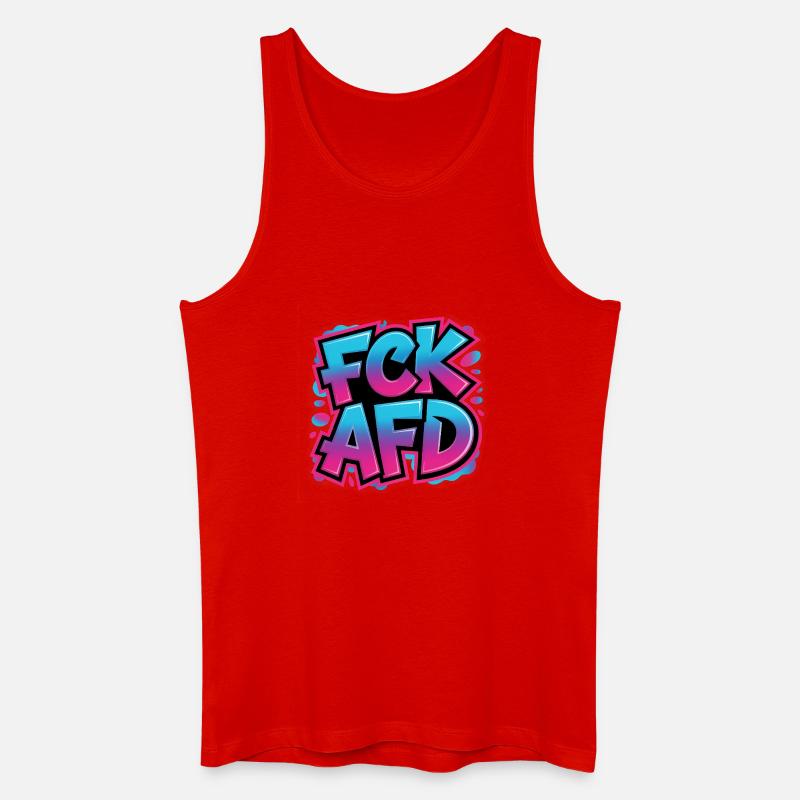 FCK AFD - Antifa Tee - Männer Bio Tank Top - Rot