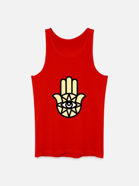 Hamsa Main de Fatima - Débardeur bio Homme - rouge