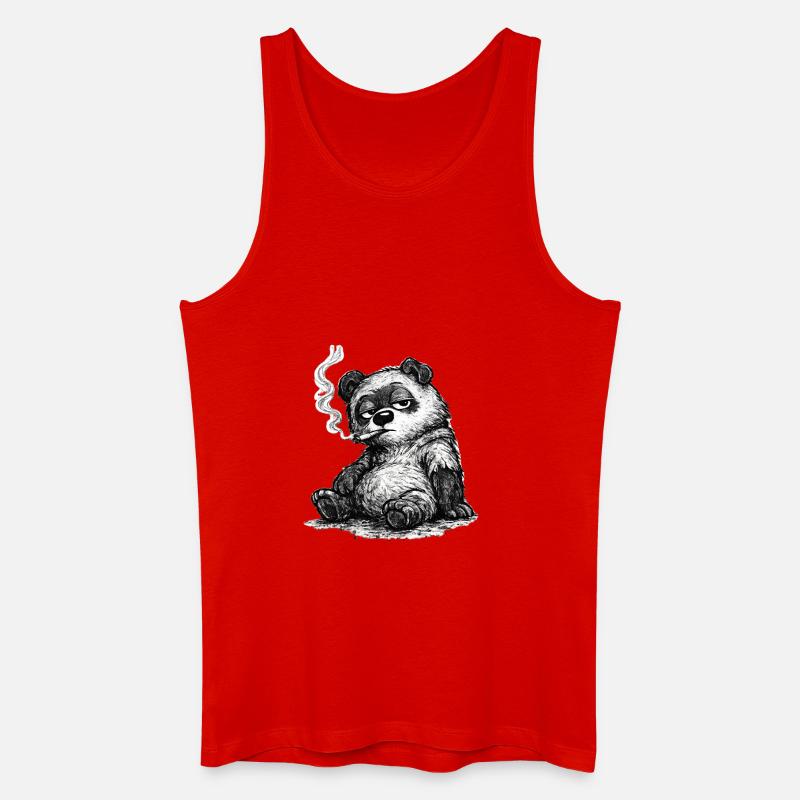 Meh Bär – Unbothered Sketch (Sarkasmus) - Männer Bio Tank Top - Rot