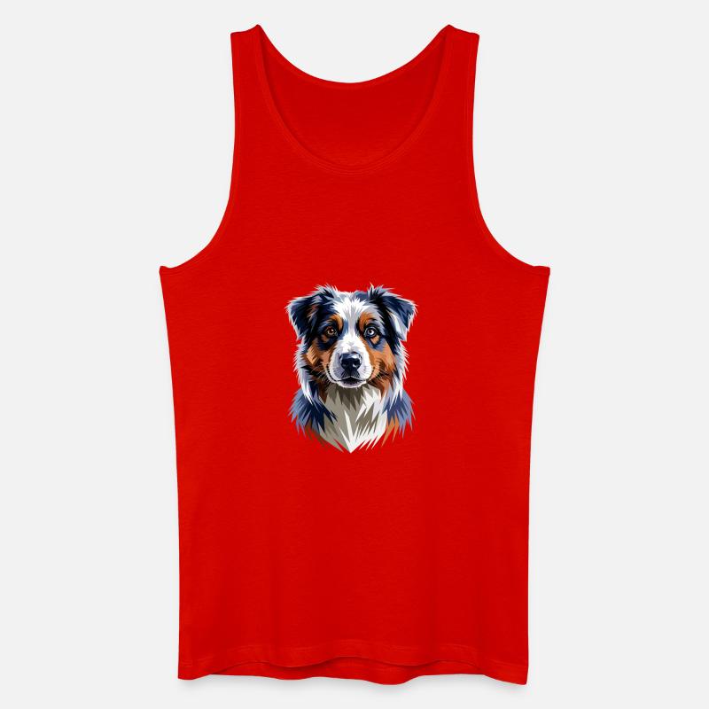 Australian Shepherd Hunde Liebhaber Süßer Aussie - Männer Bio Tank Top - Rot