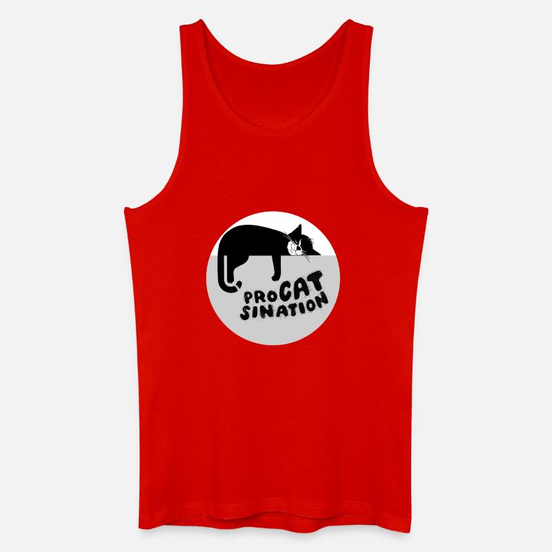Typ-o-Cat #87 ProCATsination - Männer Bio Tank Top - Rot