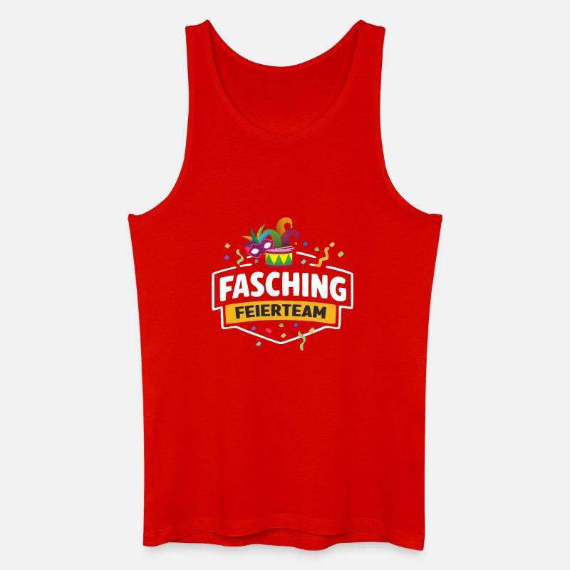 Fasching Feierteam Masken & Trommel - Männer Bio Tank Top - Rot