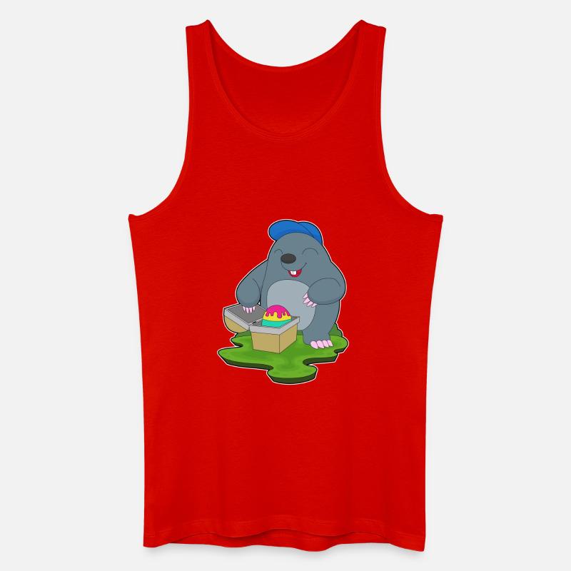Mole Easter Easter Egg - Men’s Organic Tank Top - red