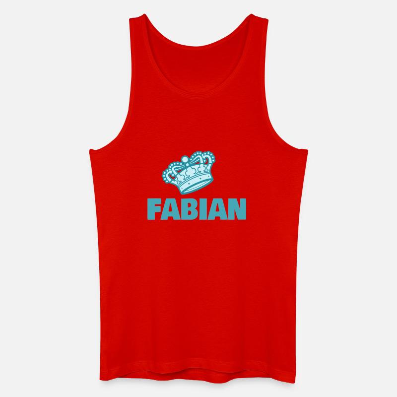 Fabian - Männer Bio Tank Top - Rot