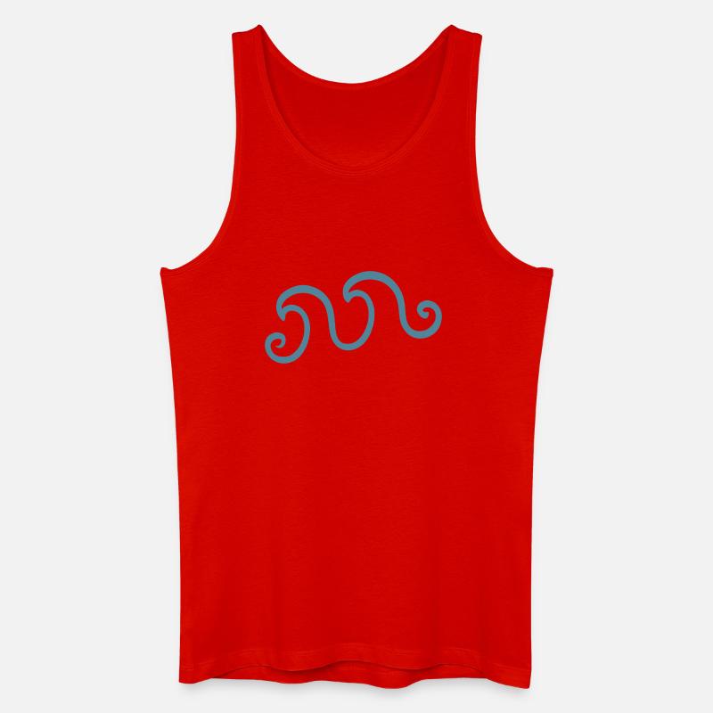 Azure Waves - Männer Bio Tank Top - Rot