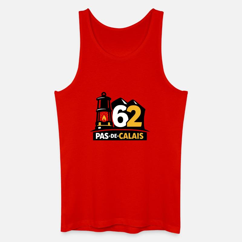 62 Pas de Calais Emblem - Männer Bio Tank Top - Rot