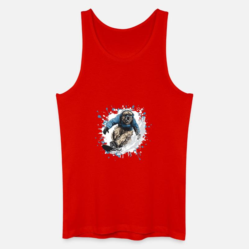 Kangal Hund Snowboard - Männer Bio Tank Top - Rot