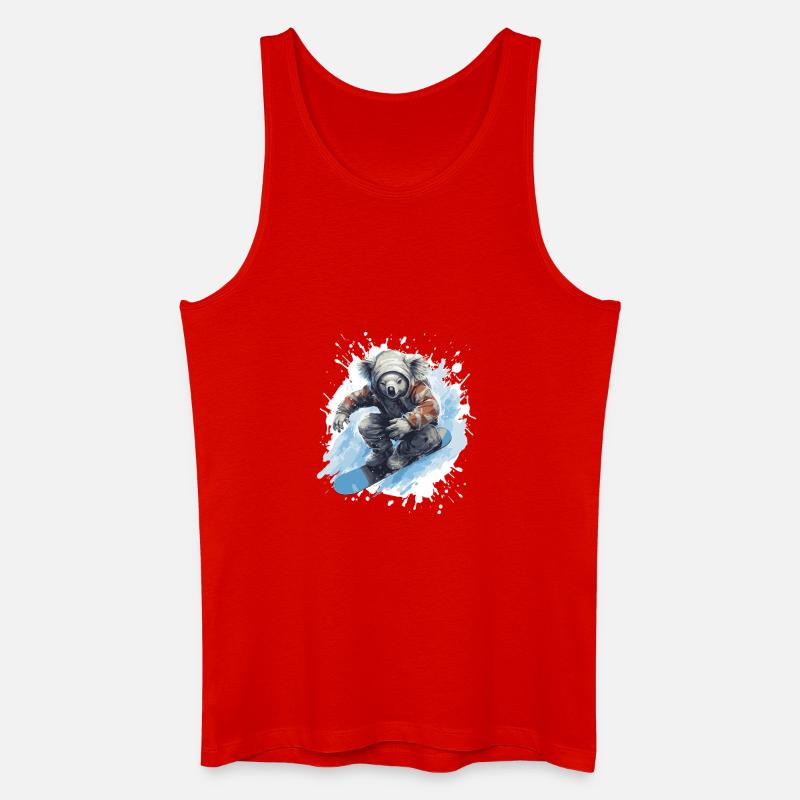 Koala Snowboard - Männer Bio Tank Top - Rot
