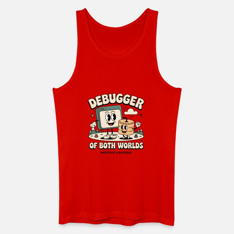 Debugger beider Welten | Debugging Dev - Männer Bio Tank Top - Rot