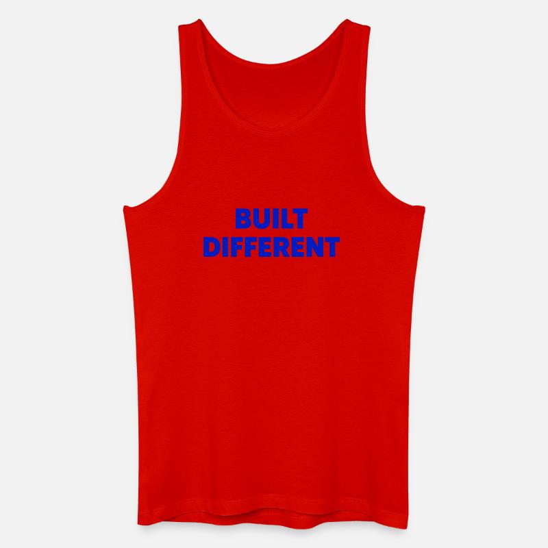 Built Different Motivation Style - Männer Bio Tank Top - Rot