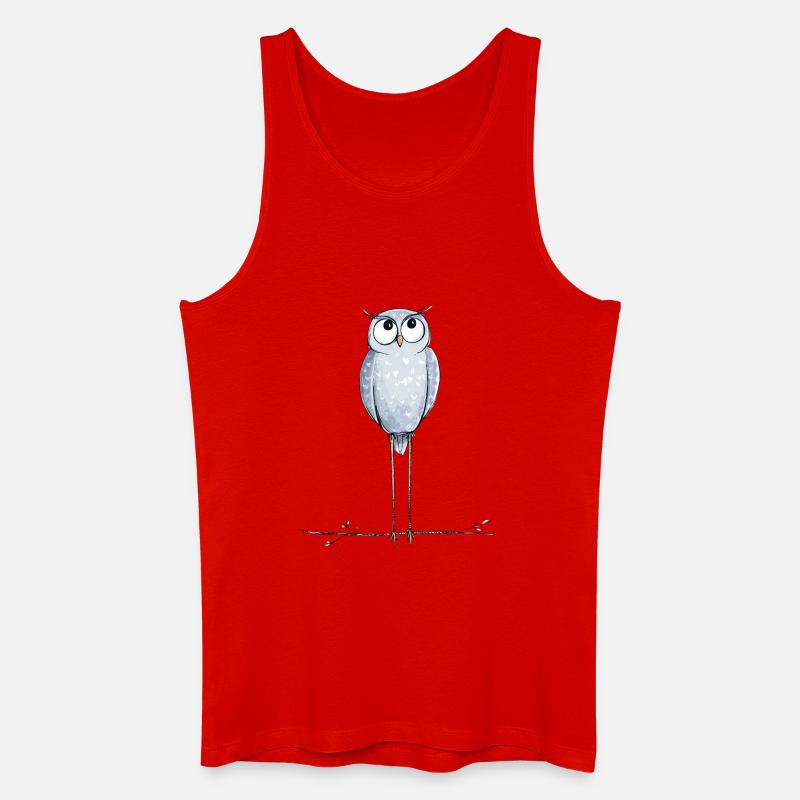 süße Eule - Männer Bio Tank Top - Rot