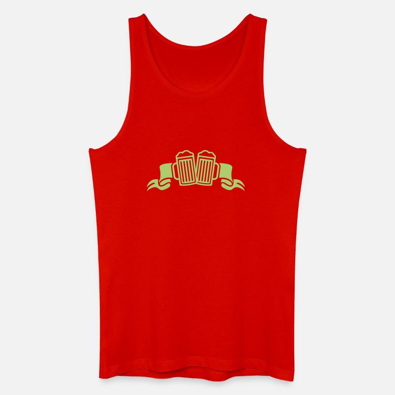Grüne Biergläser Feierstunde - Männer Bio Tank Top - Rot