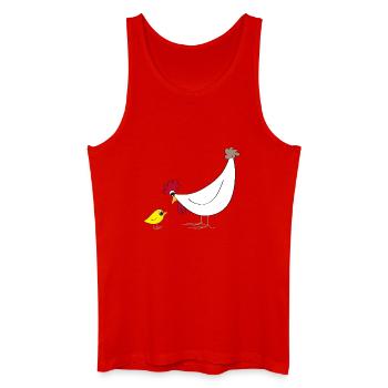 Fans de poulet - - Coq - Poulet fou - Débardeur bio Homme - rouge - Devant
