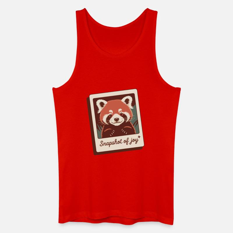Roter Panda Schnappschuss Freude - Männer Bio Tank Top - Rot