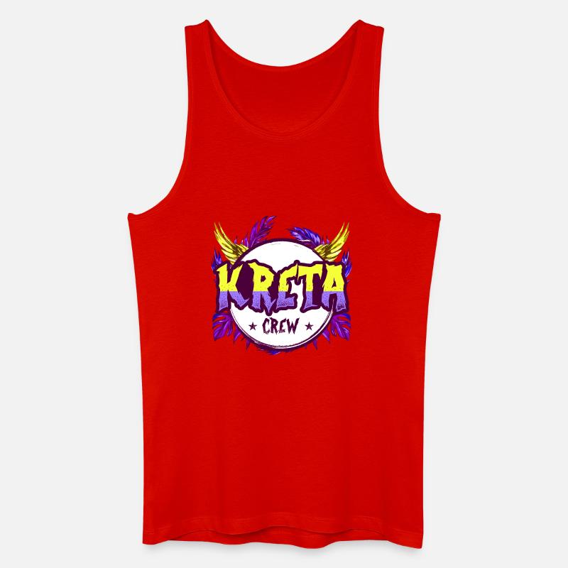Kreta Crew Bunt - Männer Bio Tank Top - Rot
