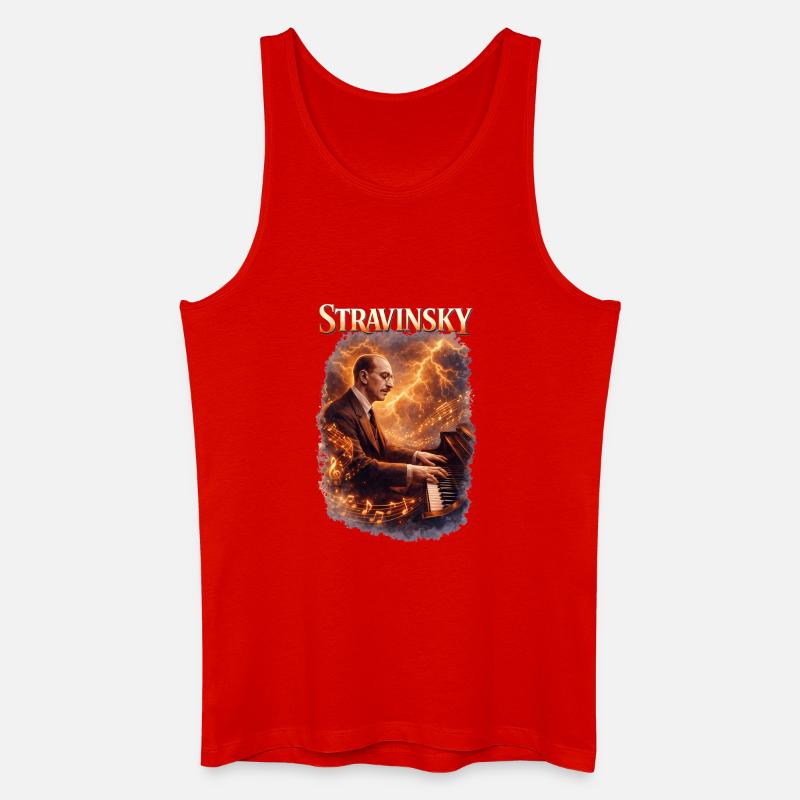 Stravinsky Klavierfeuer - Männer Bio Tank Top - Rot