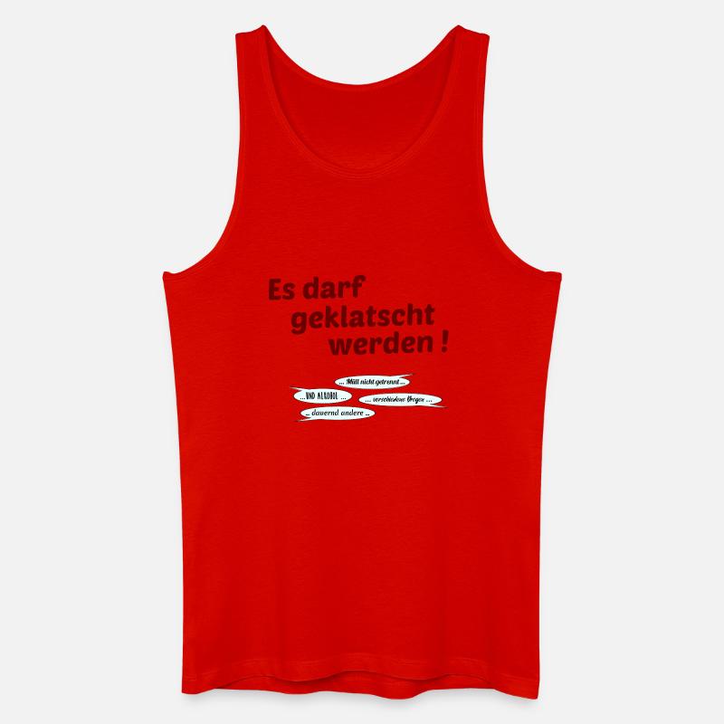 darf geklatscht werden - Männer Bio Tank Top - Rot