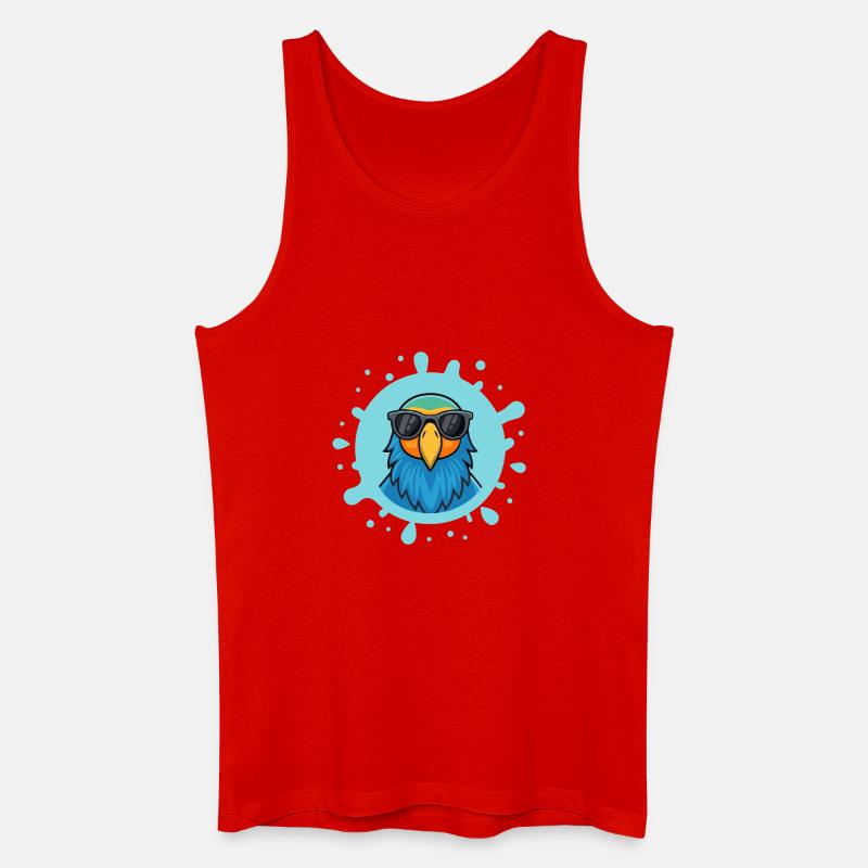 Blue Parrot Solarbrille - Männer Bio Tank Top - Rot