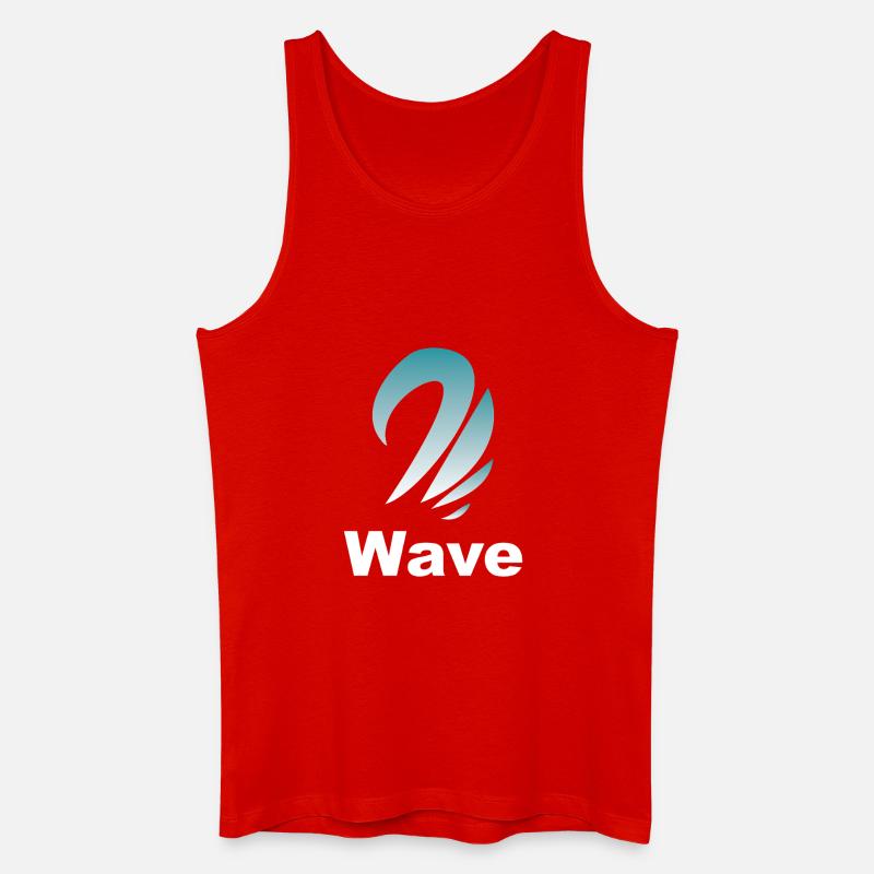 Wellengradient Logo Design - Männer Bio Tank Top - Rot