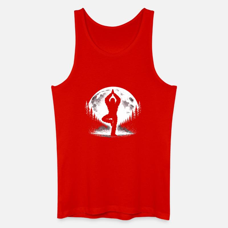Bigfoot Yoga Pose - Männer Bio Tank Top - Rot