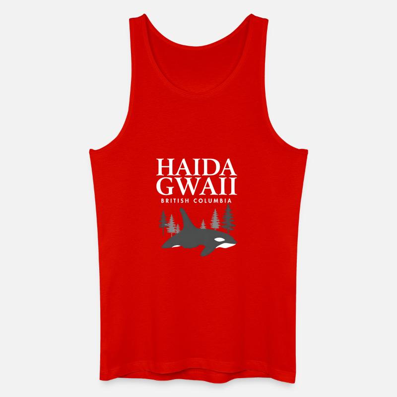 Haida Gwaii Orca - Männer Bio Tank Top - Rot