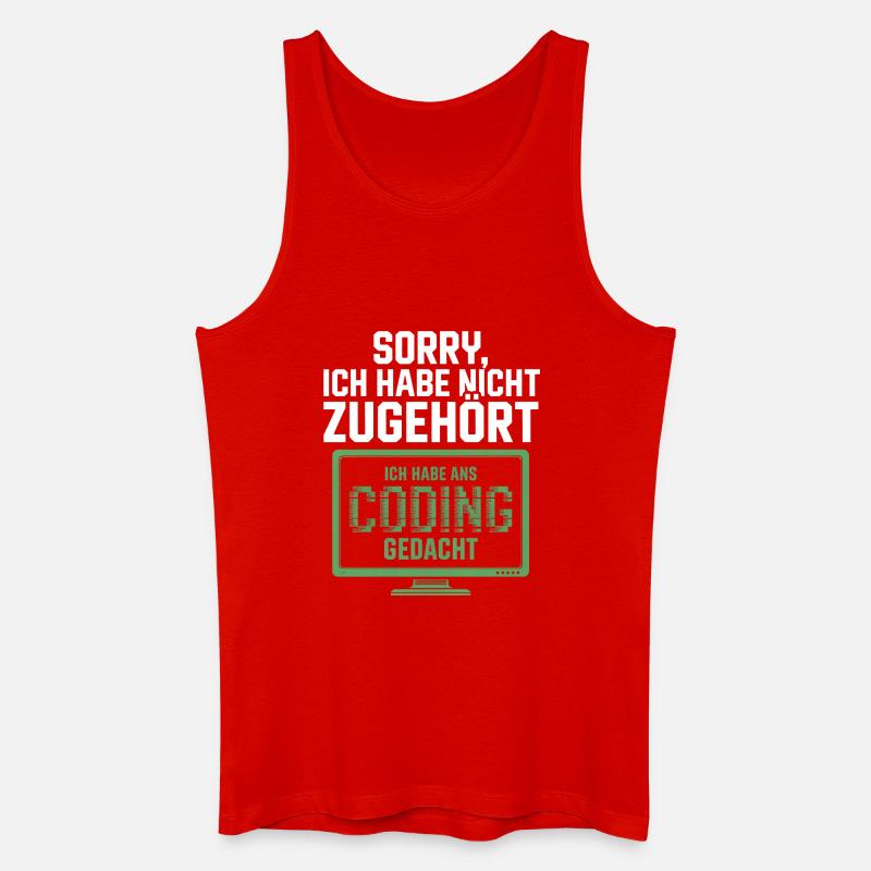 Sorry, I thought coding - Men’s Organic Tank Top - red