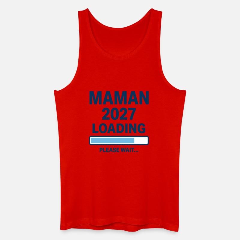 Design Mom 2027 Loading Schwangerschaft - Männer Bio Tank Top - Rot