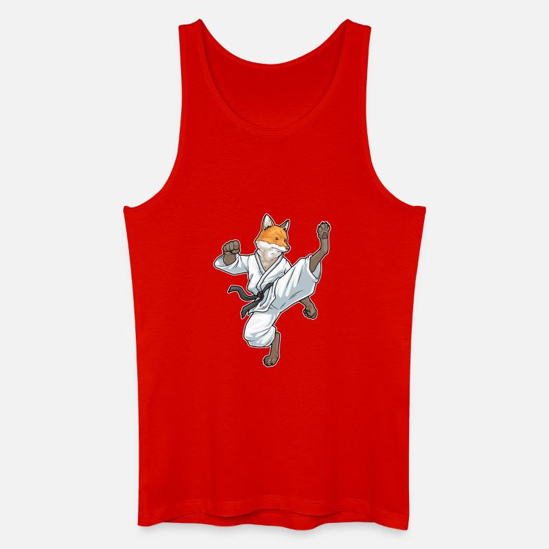 Fuchs Karate Kampfsport - Männer Bio Tank Top - Rot