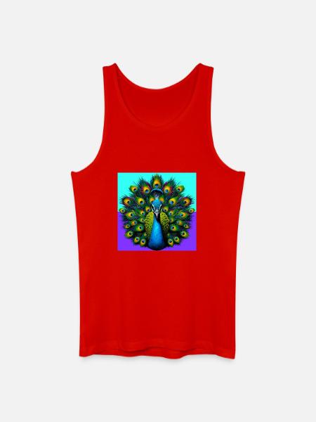 peacock - Men’s Organic Tank Top - red