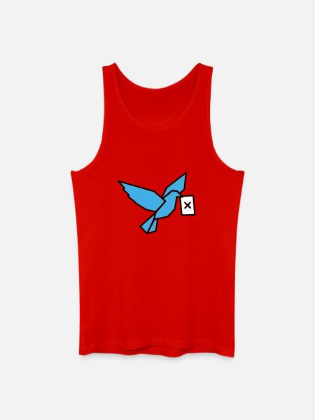 Brieftaube Wahlzettel Vogel Bunt - Männer Bio Tank Top - Rot