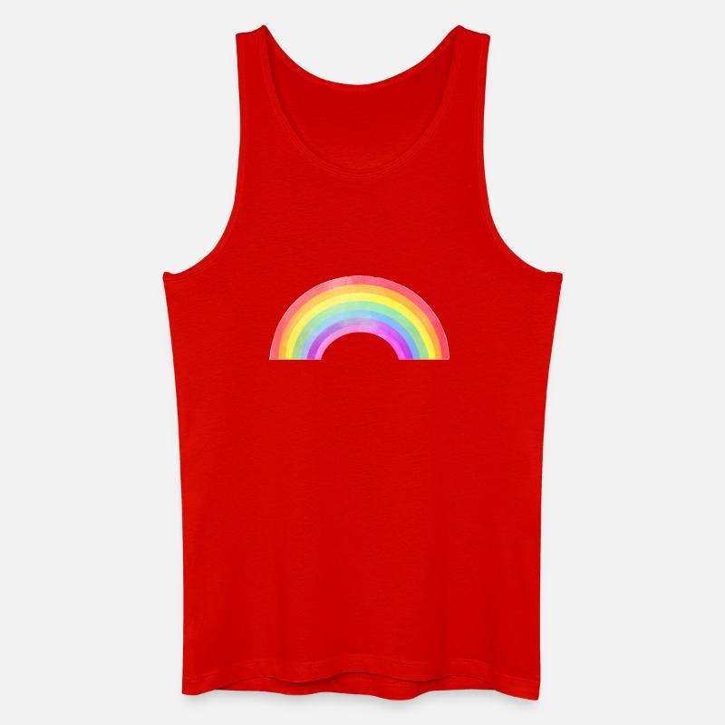 Regenbogenbogen  - Männer Bio Tank Top - Rot