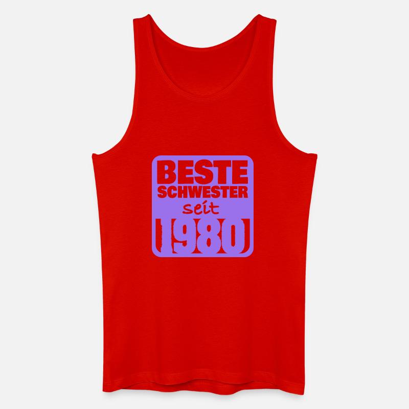 Schwesterchen 1980 - Männer Bio Tank Top - Rot