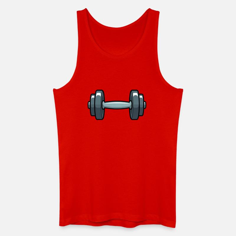 Hantel Comic - Männer Bio Tank Top - Rot