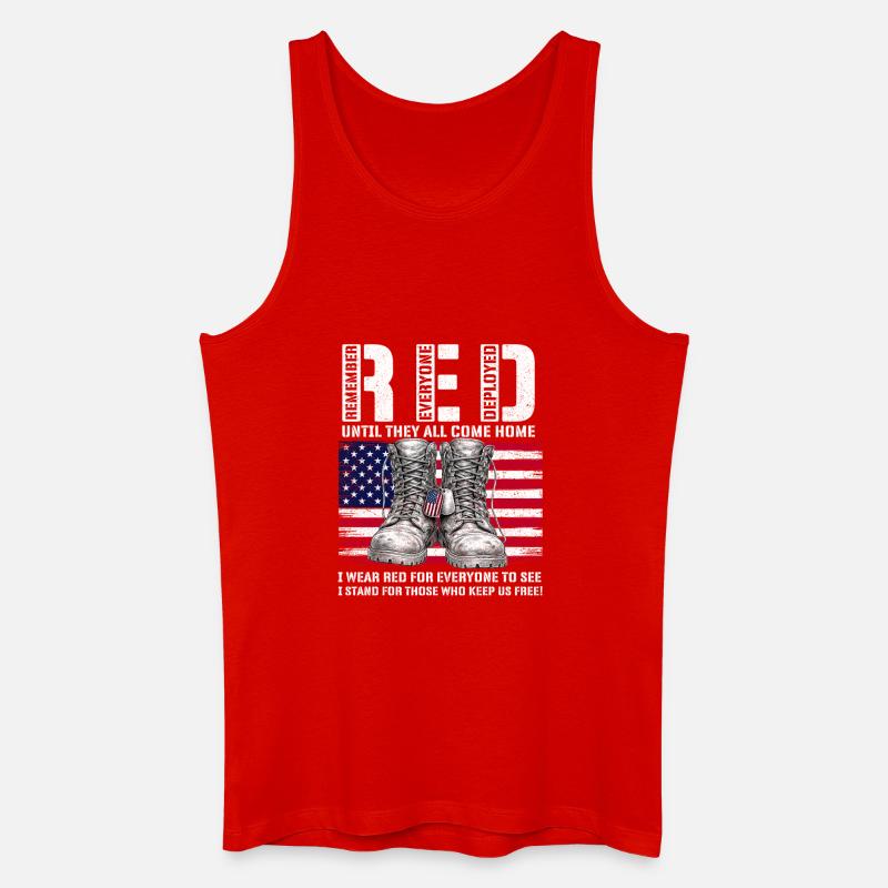 RED Friday Remember Everyone Deployed Home - Männer Bio Tank Top - Rot