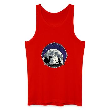 Mondnacht Hirte und Kamel - Männer Bio Tank Top - Rot - Vorne