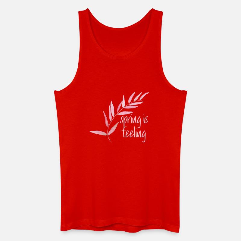 Spring is feeling - Männer Bio Tank Top - Rot