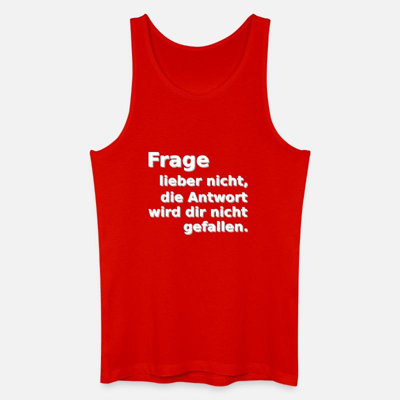 Frage lieber nicht - Männer Bio Tank Top - Rot