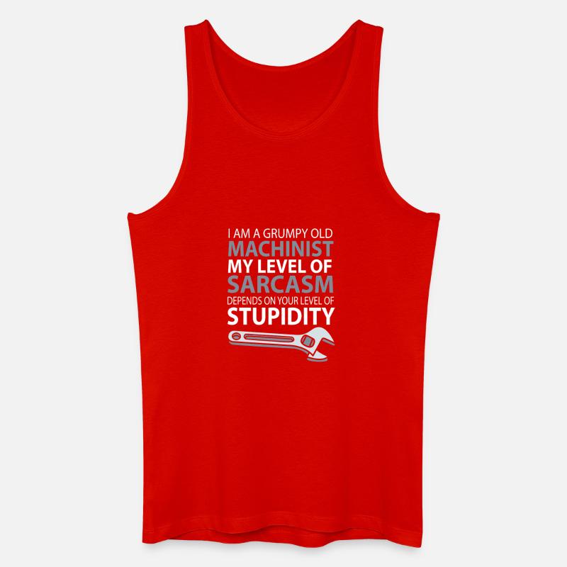 Locksmith Mechanic Mechanical Engineering CNC - Men’s Organic Tank Top - red